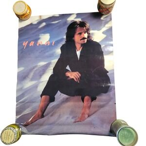 Yanni Romantic Moments VTG 1983 Promo Album Poster 24x30 Private Music Records